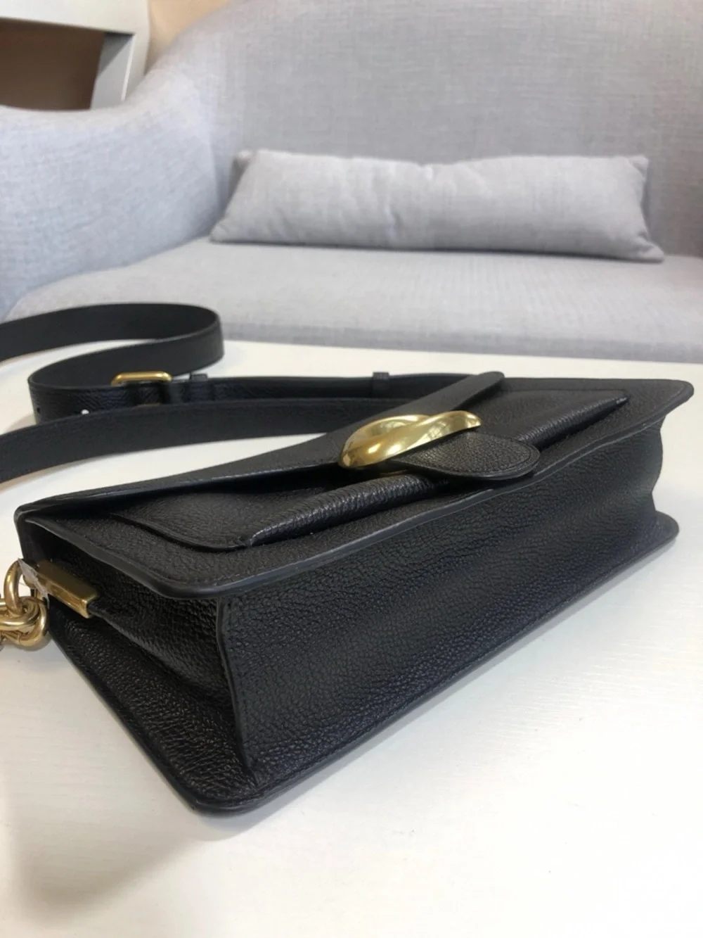 Coach Tabby Black Shoulder Bag Pebbled Leather Classic - Picture 7 of 9